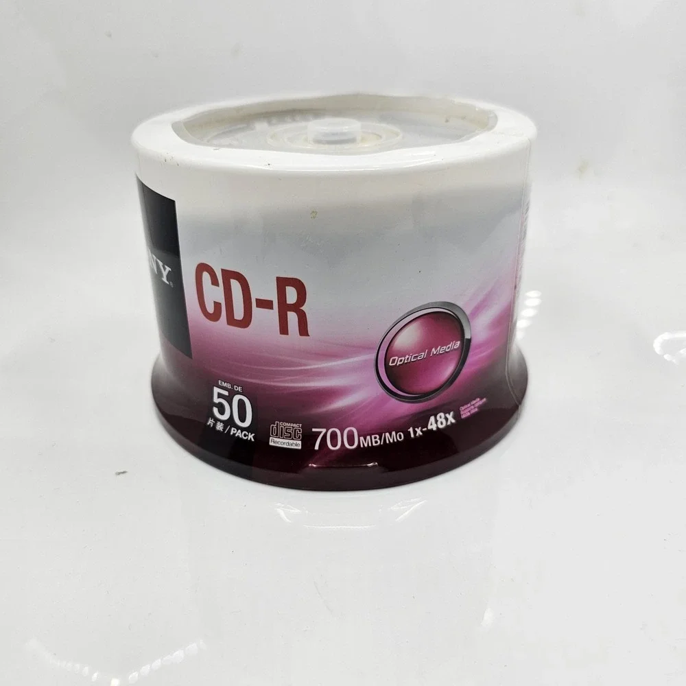 SONY 50 PACK CD-R‎ 48X 700 MB BLANK CDS ON SPINDLE UNOPENED